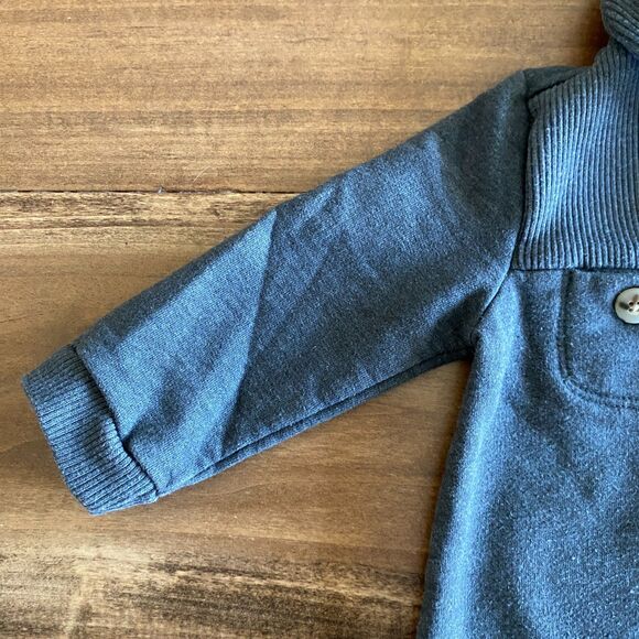 Gap Gray Sweatshirt Romper Boys' 6-12 Months - Picture 7 of 10